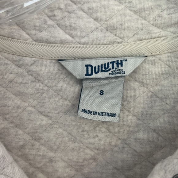 EUC Cream Quilted Duluth Pullover Quarter Snap - Picture 2 of 4